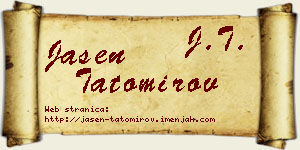 Jasen Tatomirov vizit kartica